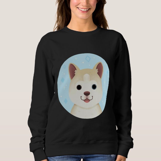 Cute Husky Portrait Sweatshirt (Front)