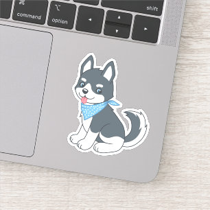 Cute Husky Puppy Dog Sticker