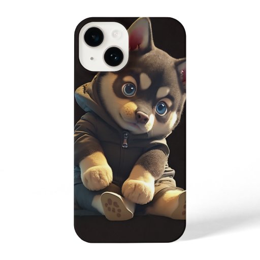 Cute Husky wearing a hoodie iPhone 14 Case