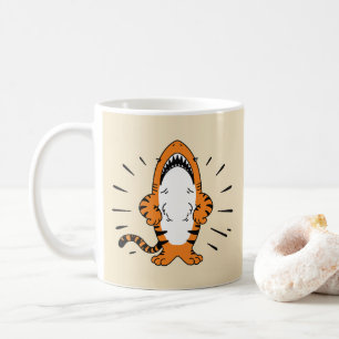 CUTE HYBRID SHARK TIGER CARTOON COFFEE MUG