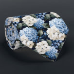 Cute Hydrangea flower tiled pattern Neck Tie<br><div class="desc">Cute Hydrangea flower tiled pattern neck tie</div>