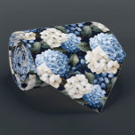 Cute Hydrangea flower tiled pattern Neck Tie<br><div class="desc">Cute Hydrangea flower tiled pattern neck tie</div>