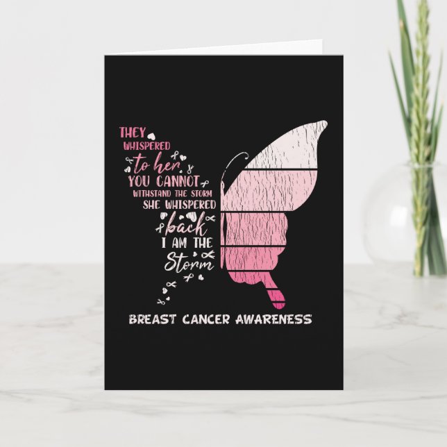 Cute I Am The Storm Breast Cancer Warrior Survivor Card (Front)