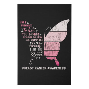 Cute I Am The Storm Breast Cancer Warrior Survivor Faux Canvas Print