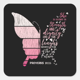 Cute I Am The Storm Breast Cancer Warrior Survivor Square Sticker