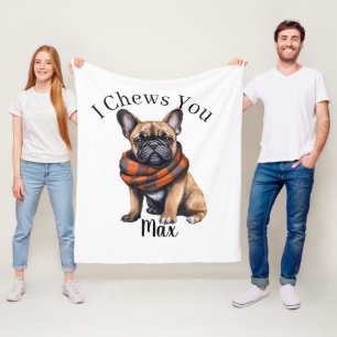 Cute I Chews You   French Fleece Blanket 