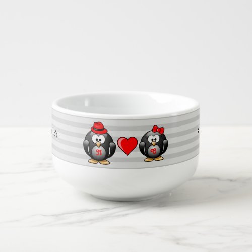 Cute I Found My Penguin Mate for Life Red Heart Soup Mug