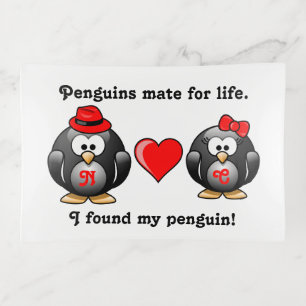 Cute I Found My Penguin Mate for Life Red Heart Trinket Tray