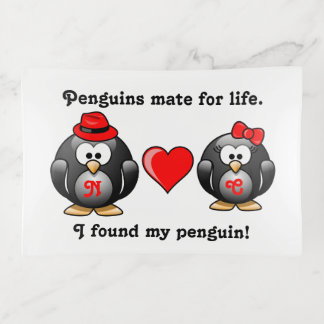 Cute I Found My Penguin Mate for Life Red Heart Trinket Tray