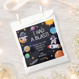 Cute I Had a Blast Space Theme Any Age Birthday Favor Bag