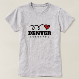 Cute I heart Denver Colorado t shirt for women