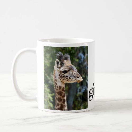 Cute i heart giraffes w photos of mom  baby coffee mug