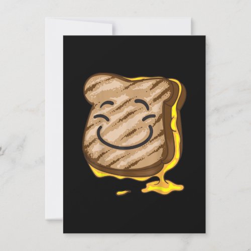 Cute I Heart Happy Grilled Cheese Sandwich Gift Invitation