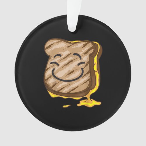 Cute I Heart Happy Grilled Cheese Sandwich Gift Ornament