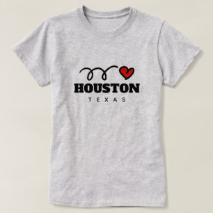 Cute I heart Houston Texas t shirt for women