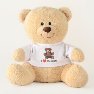 Cute I Heart (Love) Chocolate Teddy Bear