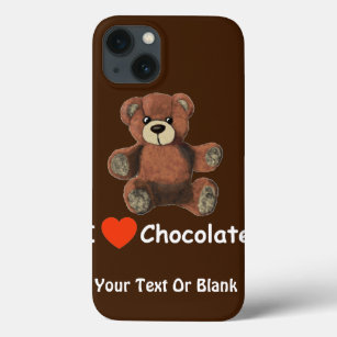 Cute I Heart (Love) Chocolate Teddy Bear iPhone 13 Case