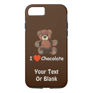Cute I Heart (Love) Chocolate Teddy Bear iPhone 8/7 Case