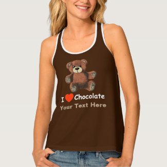 Cute I Heart (Love) Chocolate Teddy Bear Leggings