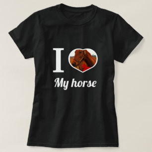 Cute, I heart my horse, create your own photo T-Shirt