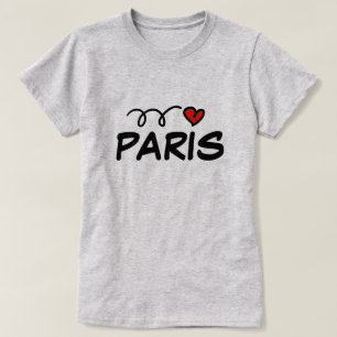 Cute I heart Paris t shirt for women