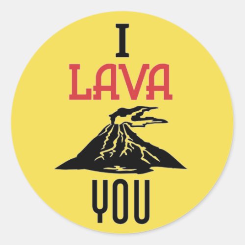 Cute I Lava You Sticker