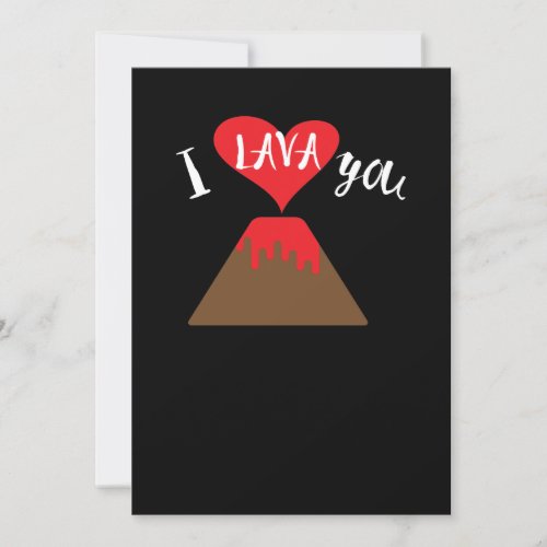 Cute I Lava You Volcano Valentines Day Invitation