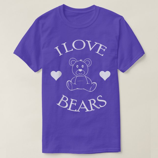 Cute I Love Bears Gifts Bear Lover570  T-Shirt (Design Front)