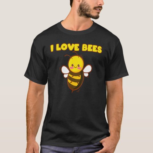 Cute I Love Bees For Future Bee Keepers T_Shirt