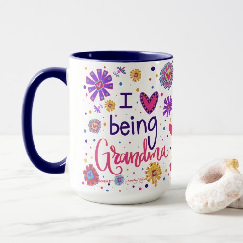 Cute I Love Being Grandma Inspirivity Coffee Mug