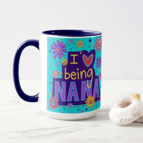 Cute I Love Being Nana Inspirivity Coffee Mug