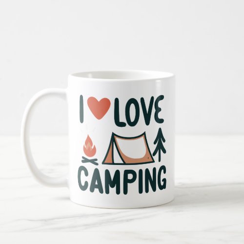 Cute I Love Camping Coffee Mug