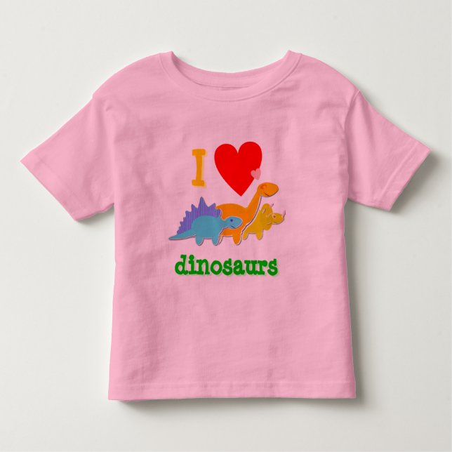 Cute I love Dinosaurs T-Shirt (Front)
