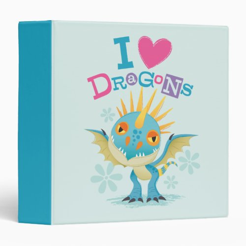 Cute I Love Dragons Stormfly Graphic 3 Ring Binder
