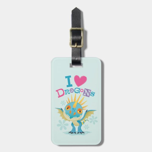 Cute I Love Dragons Stormfly Graphic Luggage Tag