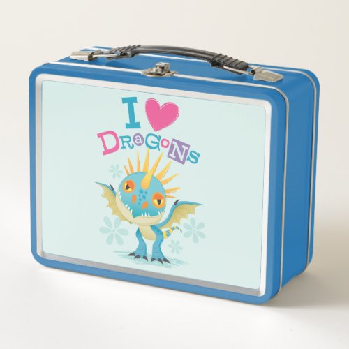 Cute I Love Dragons Stormfly Graphic Metal Lunch Box