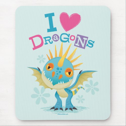 Cute I Love Dragons Stormfly Graphic Mouse Pad