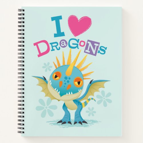 Cute I Love Dragons Stormfly Graphic Notebook