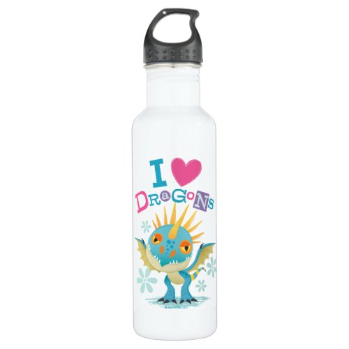 Cute I Love Dragons Stormfly Graphic Stainless Steel Water Bottle