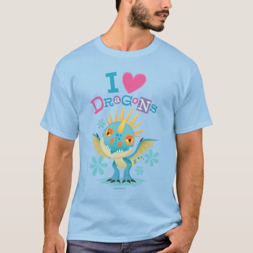 Cute I Love Dragons Stormfly Graphic T_Shirt