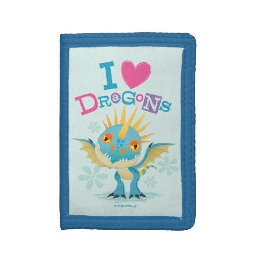 Cute I Love Dragons Stormfly Graphic Trifold Wallet