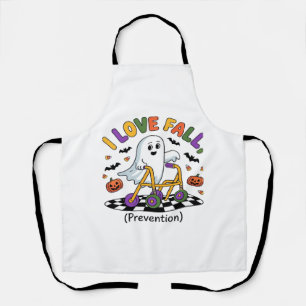 Cute I Love Fall Prevention Physical Therapy Ghost Apron