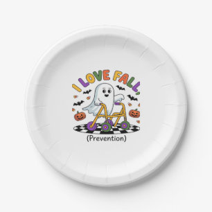 Cute I Love Fall Prevention Physical Therapy Ghost Paper Plates