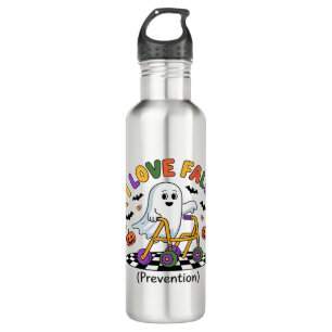 Cute I Love Fall Prevention Physical Therapy Ghost Stainless Steel Water Bottle