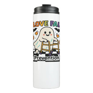 Cute I Love Fall Prevention Physical Therapy Ghost Thermal Tumbler