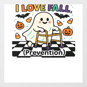 Cute I Love Fall Prevention Physical Therapy Ghost Wall Decal