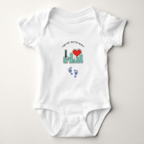 Cute I Love Fiji Baby Jumper _ Island Love Baby Bodysuit