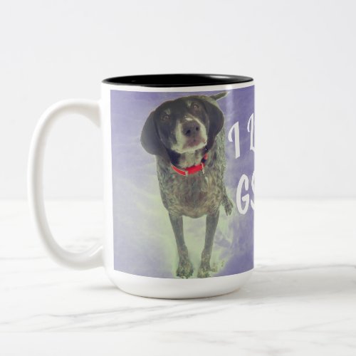 Cute I Love GSPs German Shorthaired Pointers Two_Tone Coffee Mug