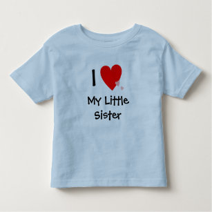 Cute I Love (Heart) My Little Sister Toddler T-shirt
