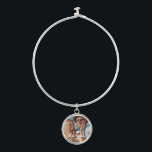 Cute I Love Heart Photo Couples Personalized Name Bangle Bracelet<br><div class="desc">Cute I Love Heart Photo Couples Personalized Name Bracelets features your favorite photo with the text "I (love heart) add name" in modern white script. Personalize by editing the text in the text box provided and adding your own picture. Perfect gifts for couples, girlfriend, wife, sweetheart and more for birthday,...</div>